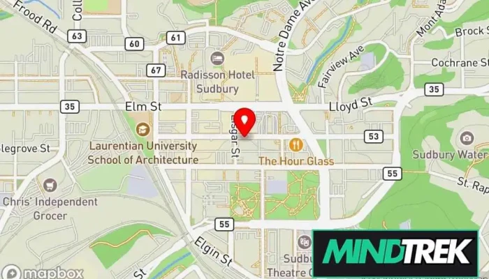 map of Bergersen Sidney Dr Psychologist, Doctor, Professional services in Sudbury