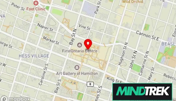 Courage To Be Counselling Psychotherapy Map - Hamilton