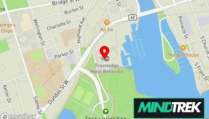 map of Evexia Counselling Services Psychotherapist in Belleville
