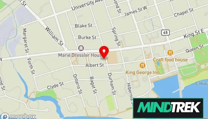 Pratt Associates Counselling Rehabilitation Services Map - Cobourg