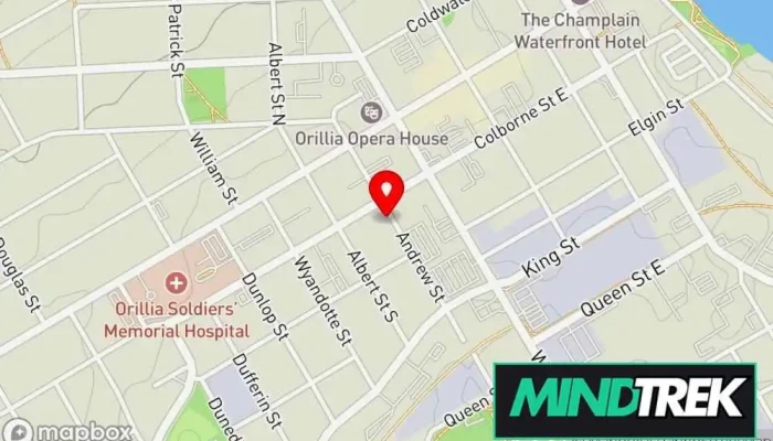 map of WinterWalk Counselling Amanda L. Hooykaas Health counselor in Orillia